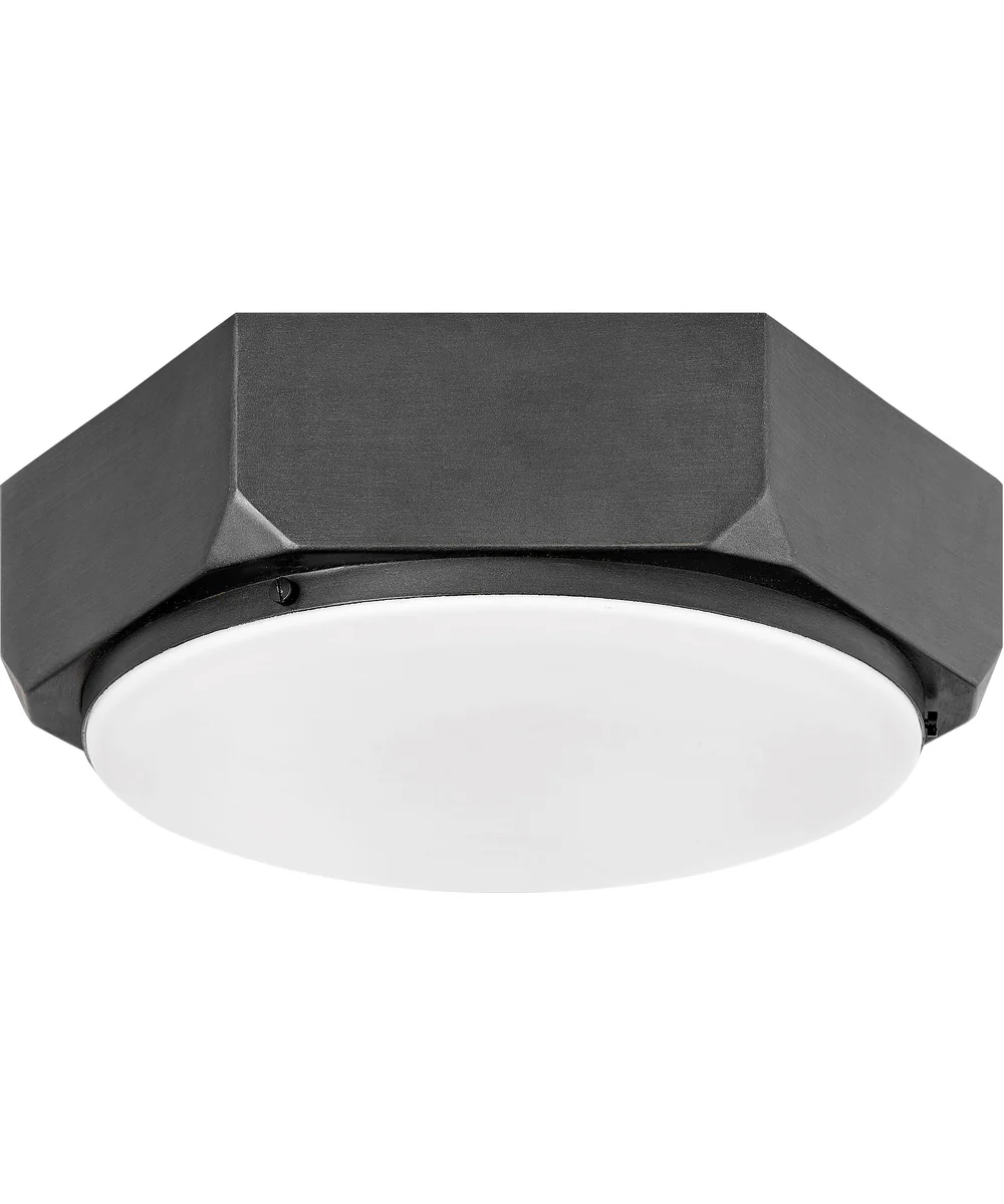 Hex 3-Light Medium Flush Mount in Brushed Graphite