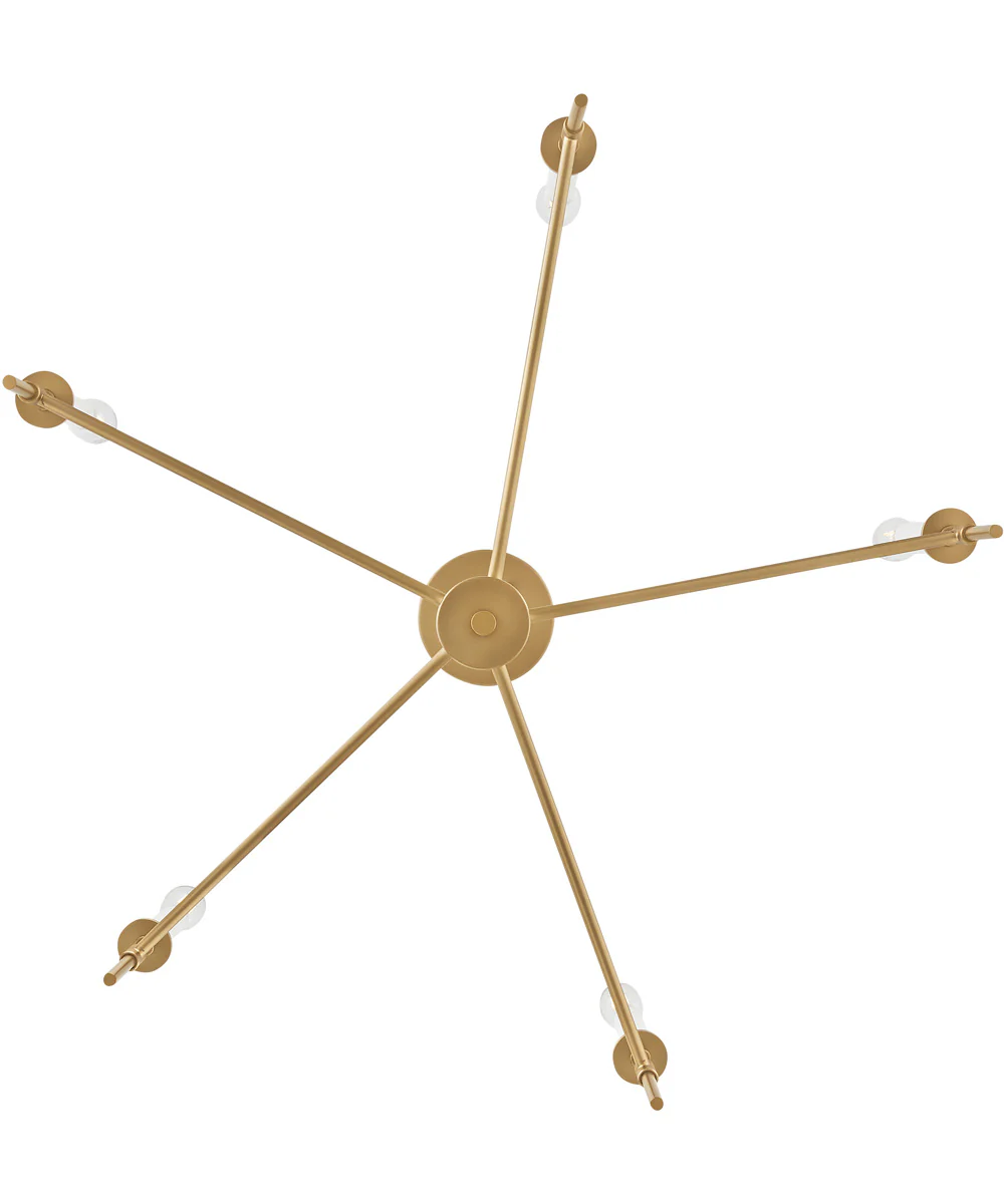 Hux 5-Light Medium Single Tier in Lacquered Brass - Image 5