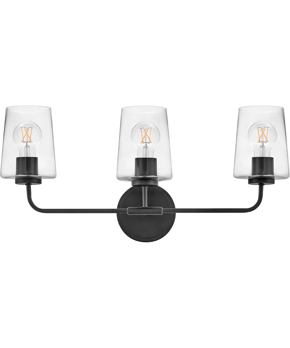 Kline 3-Light Medium Three Light Vanity in Black - Image 2