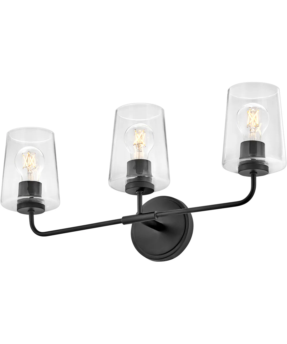 Kline 3-Light Medium Three Light Vanity in Black - Image 4