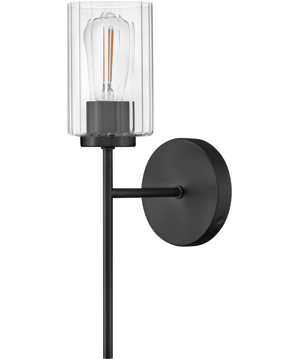 Leta 1-Light Medium Single Light Sconce in Black - Image 2