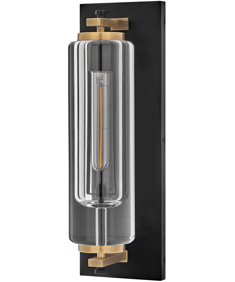 Lourde 1-Light Medium Wall Mount Lantern in Black - Image 2