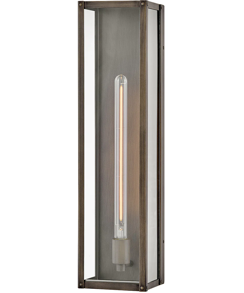 Max 1-Light Large Wall Mount Lantern in Burnished Bronze