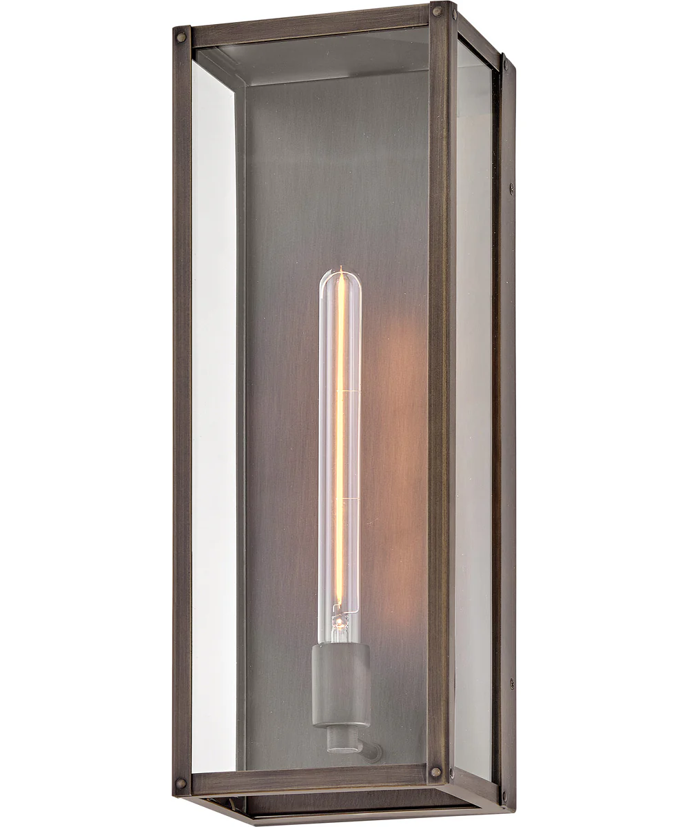 Max 1-Light Medium Wall Mount Lantern in Burnished Bronze - Image 3