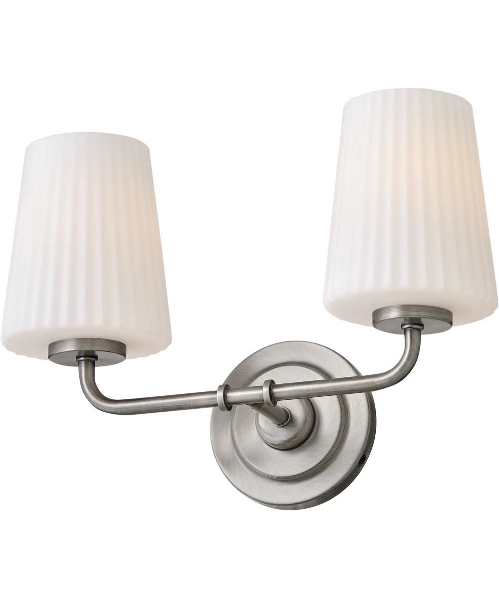 McKenna 2-Light Small Two Light Vanity in Antique Nickel - Image 4