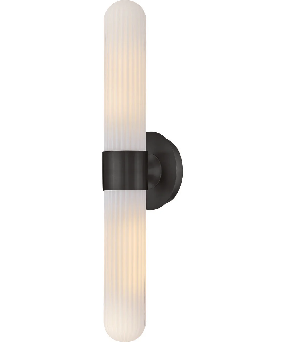 Nina 2-Light Large Two Light Sconce in Black - Image 3
