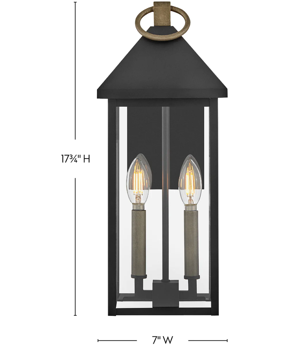 Rhett 2-Light Medium Wall Mount in Black - Image 2