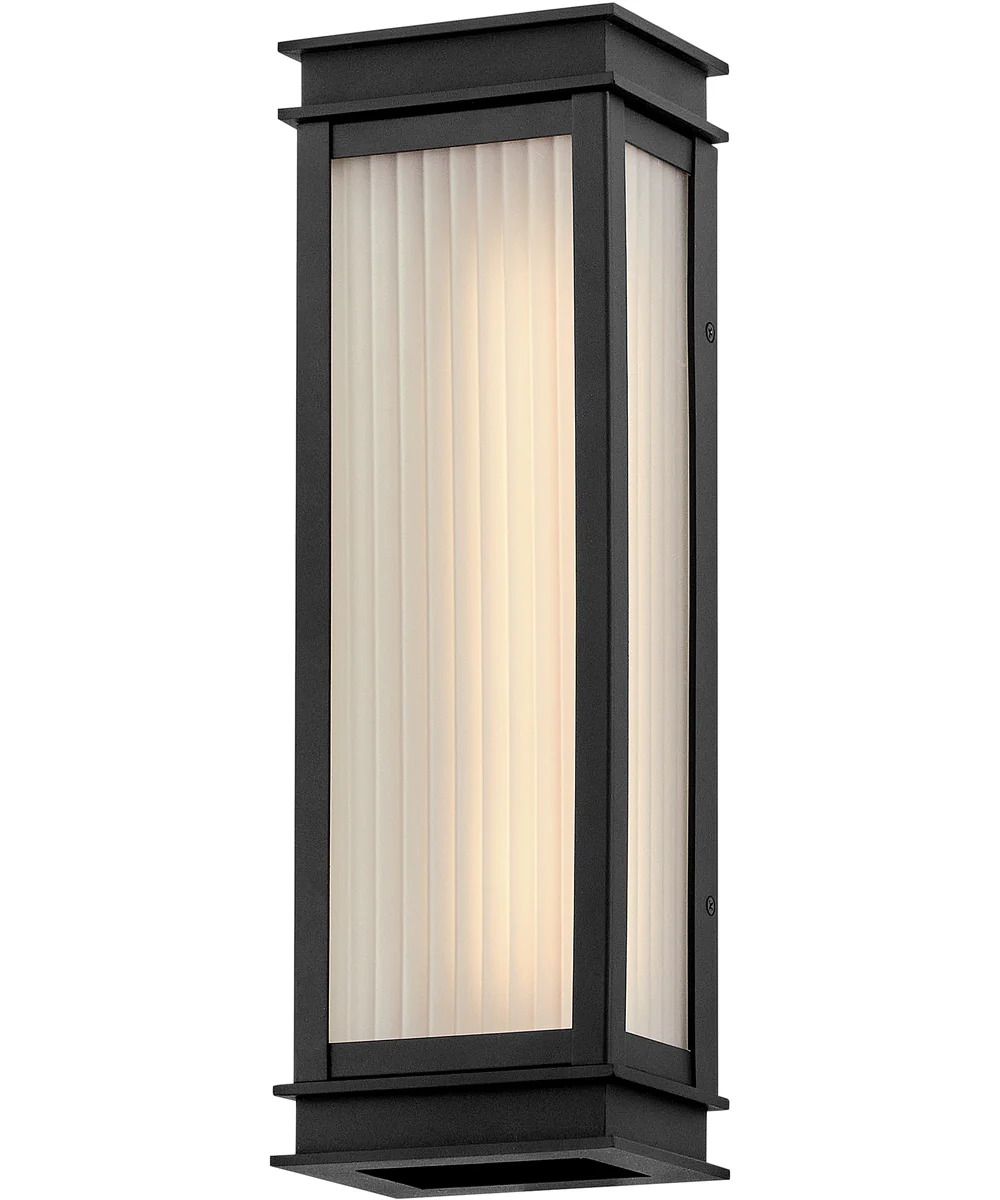 Rockwell LED-Light Medium Wall Mount Lantern in Textured Black - Image 3