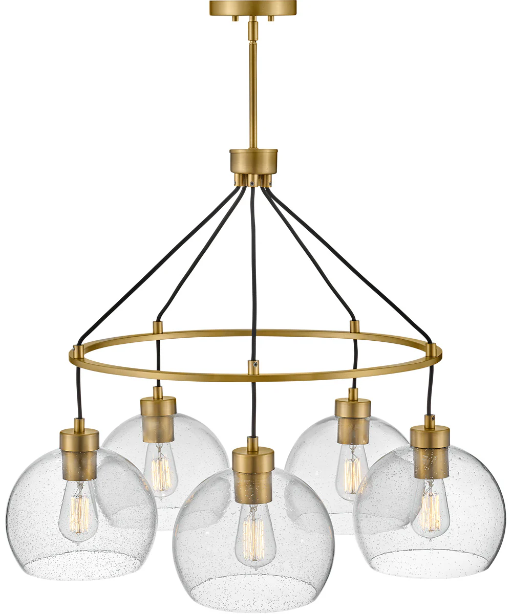 Rumi 5-Light Medium Single Tier Chandelier in Lacquered Brass - Image 6
