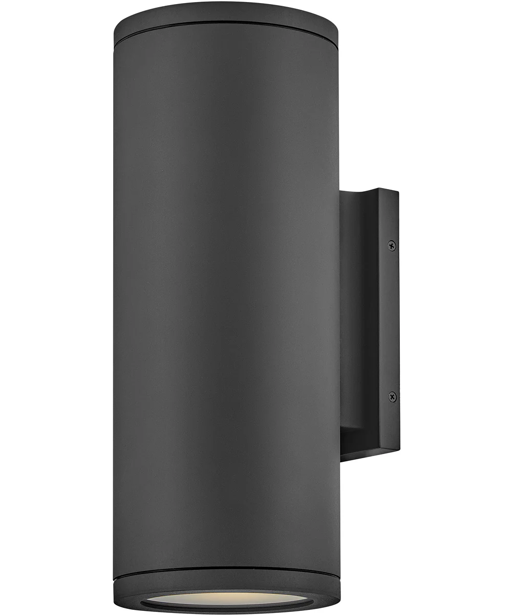 Silo Coastal Elements 2-Light Medium Wall Mount Lantern in Black