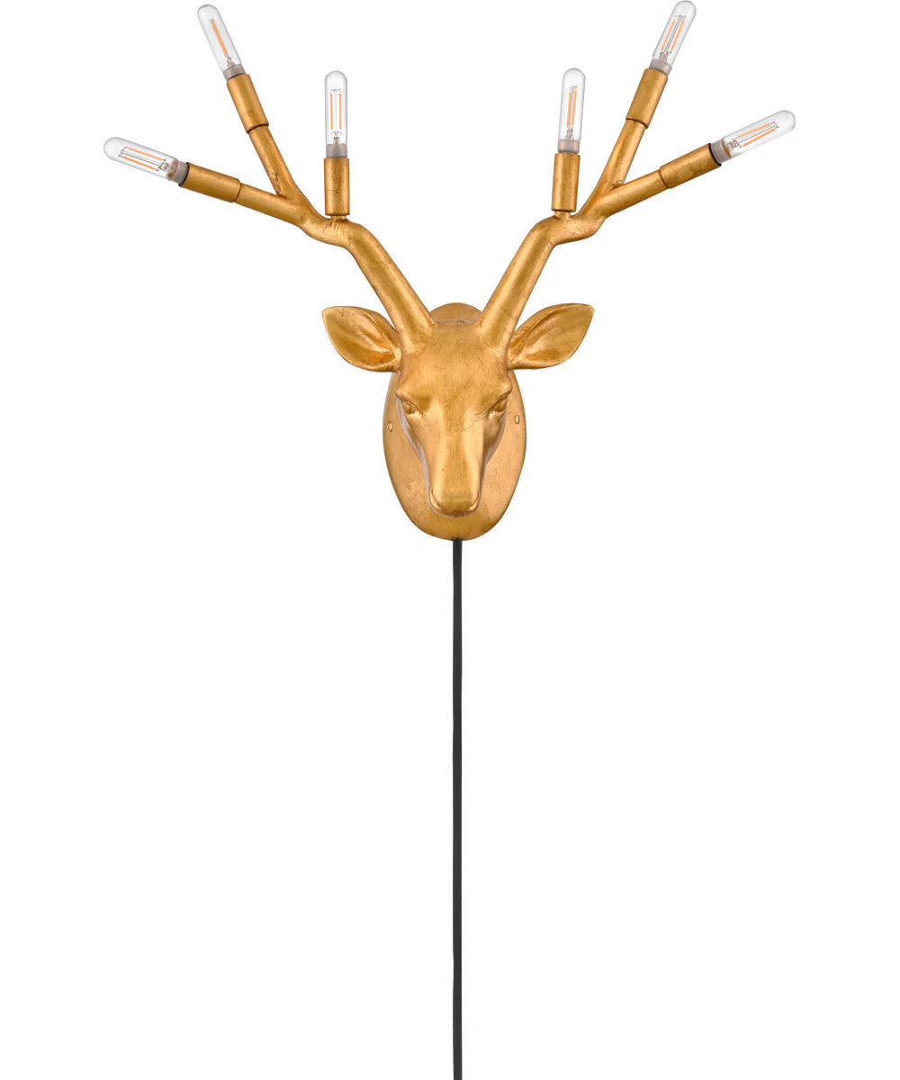 Stag 6-Light Large Six Light Sconce in Distressed Brass - Image 4