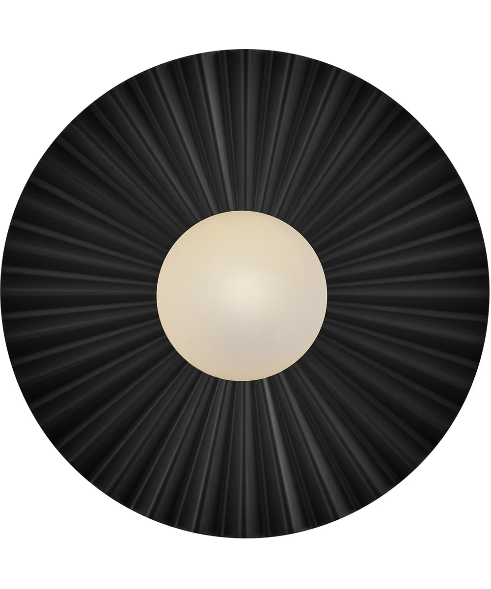 Stevie 1-Light Medium Flush Mount in Black