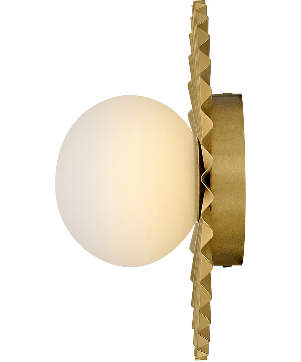Stevie 1-Light Small Flush Mount in Lacquered Brass - Image 4