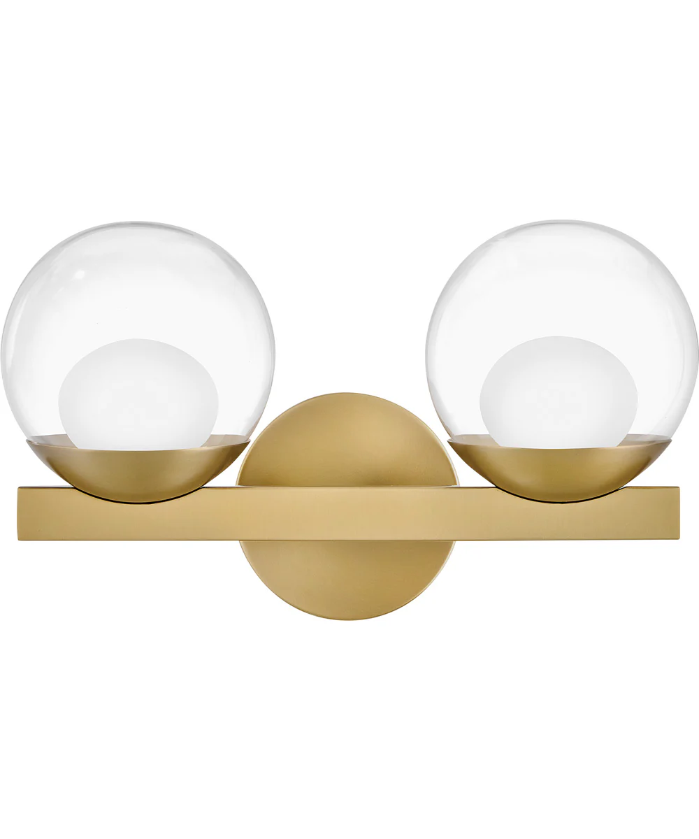 Sunni 2-Light Small Two Light Vanity in Lacquered Brass - Image 2