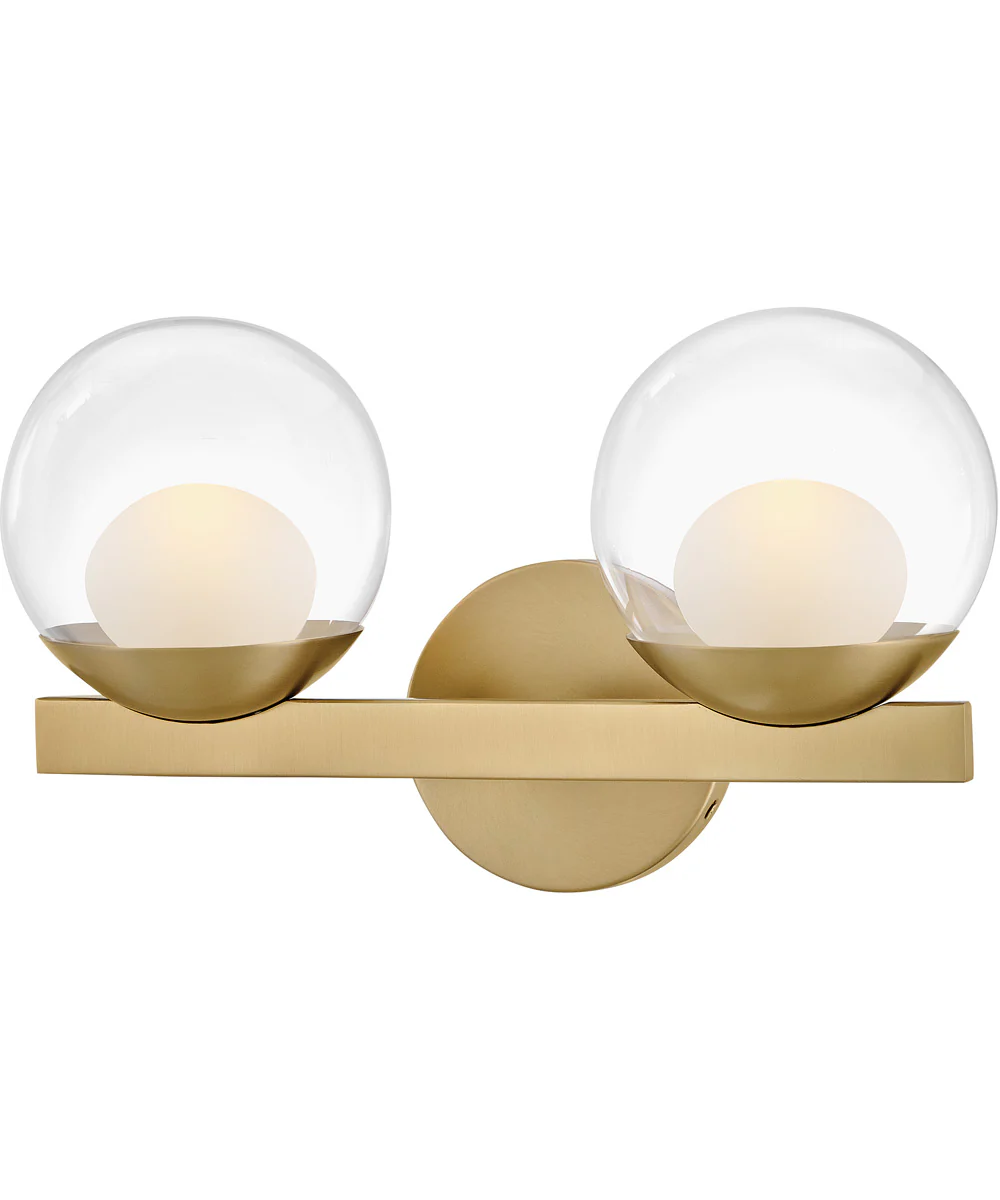 Sunni 2-Light Small Two Light Vanity in Lacquered Brass - Image 3