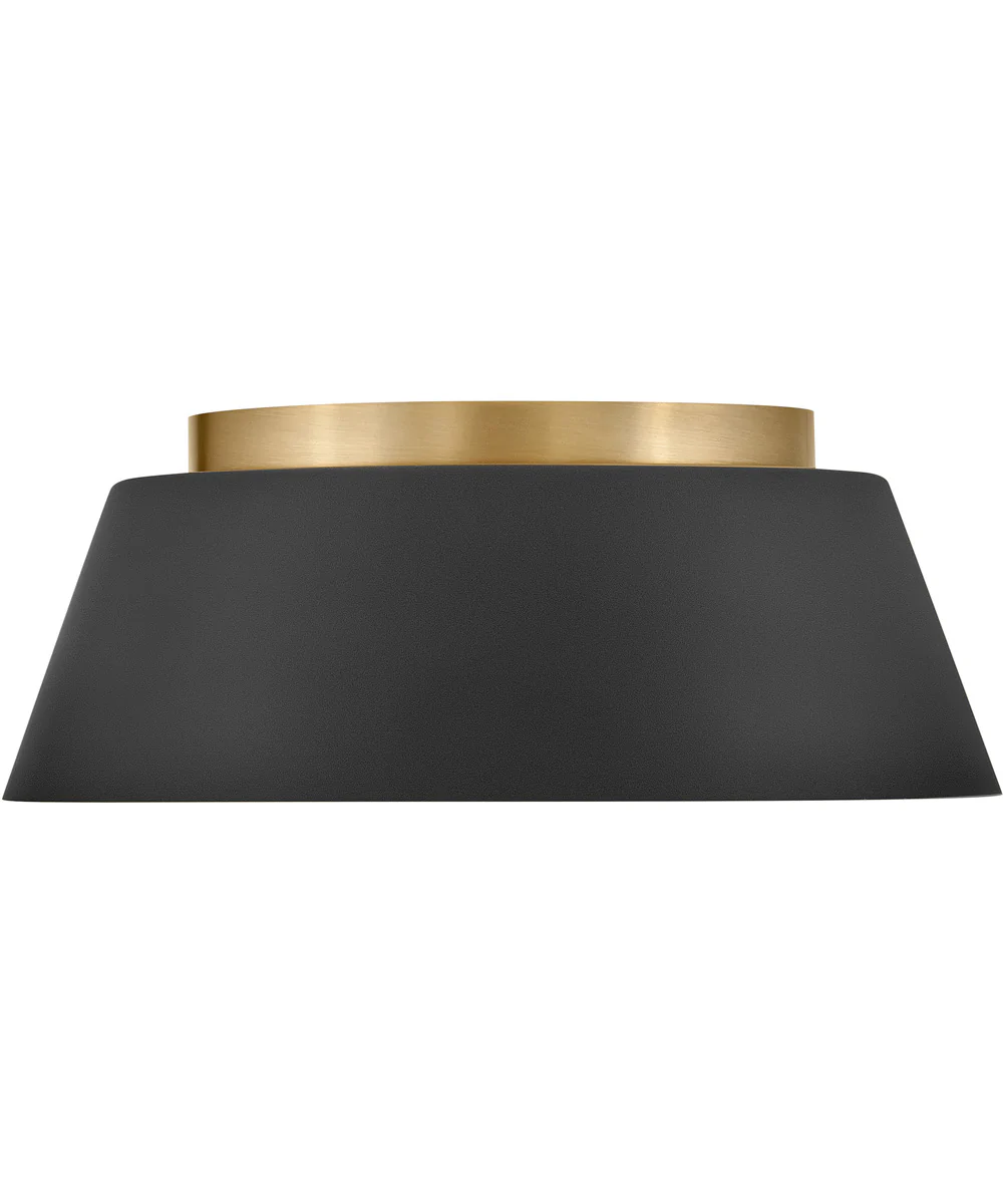 Tess 2-Light Medium Flush Mount in Black - Image 3