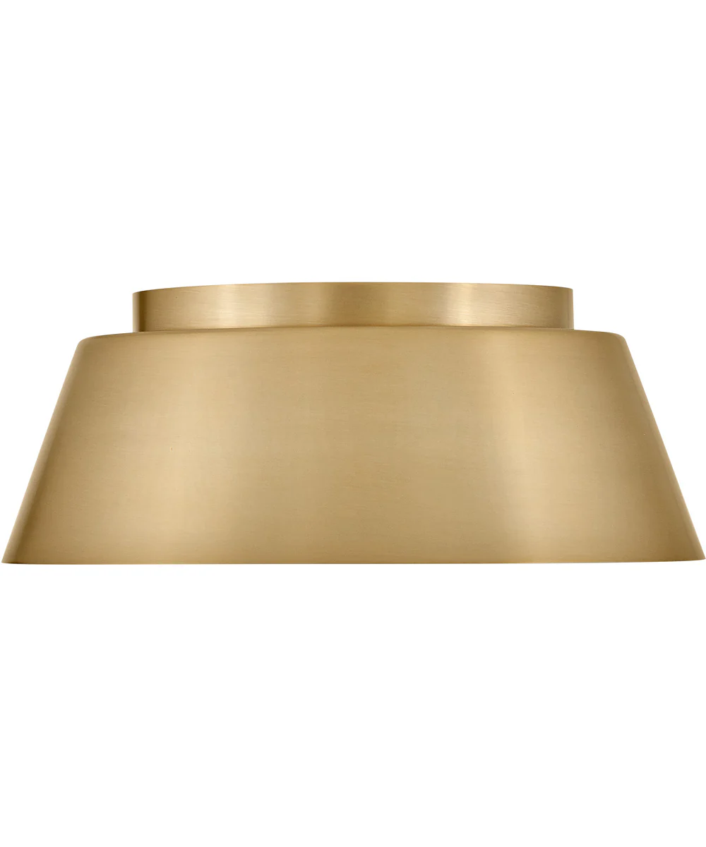 Tess 2-Light Medium Flush Mount in Lacquered Brass - Image 3