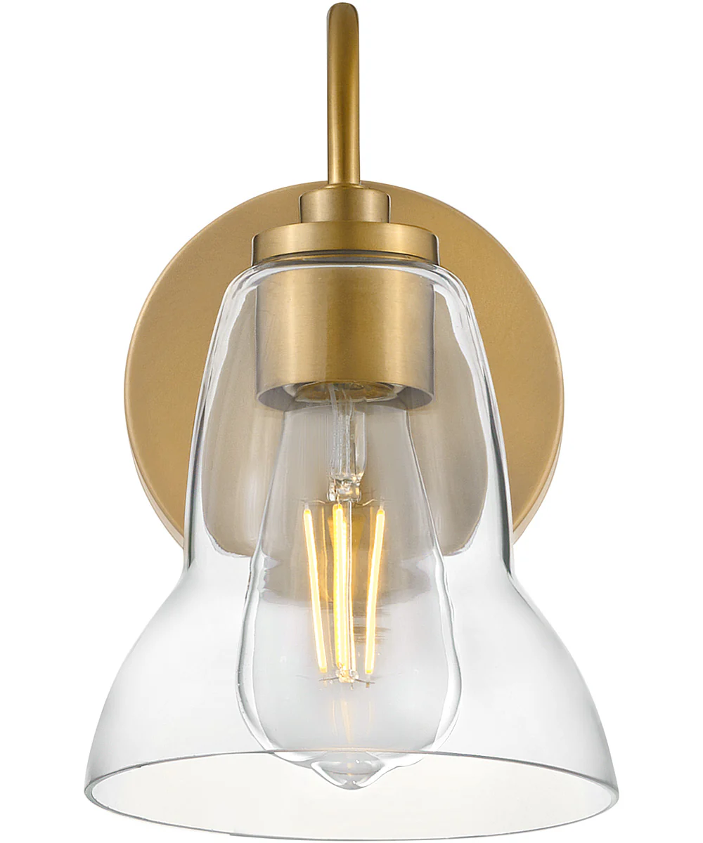 Vera 1-Light Small Single Light Vanity in Lacquered Brass - Image 4