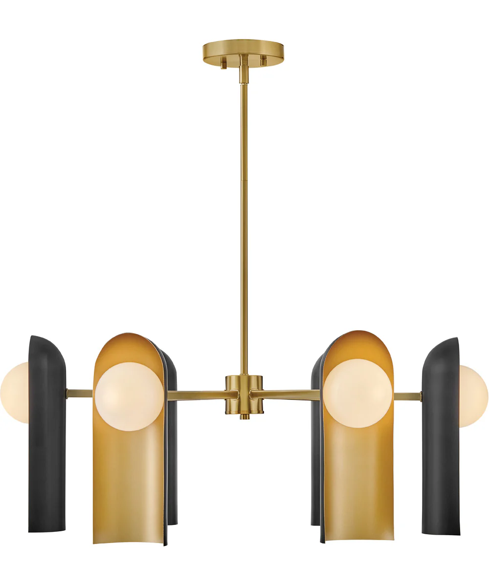 Zuri 6-Light Medium Single Tier in Lacquered Brass - Image 2