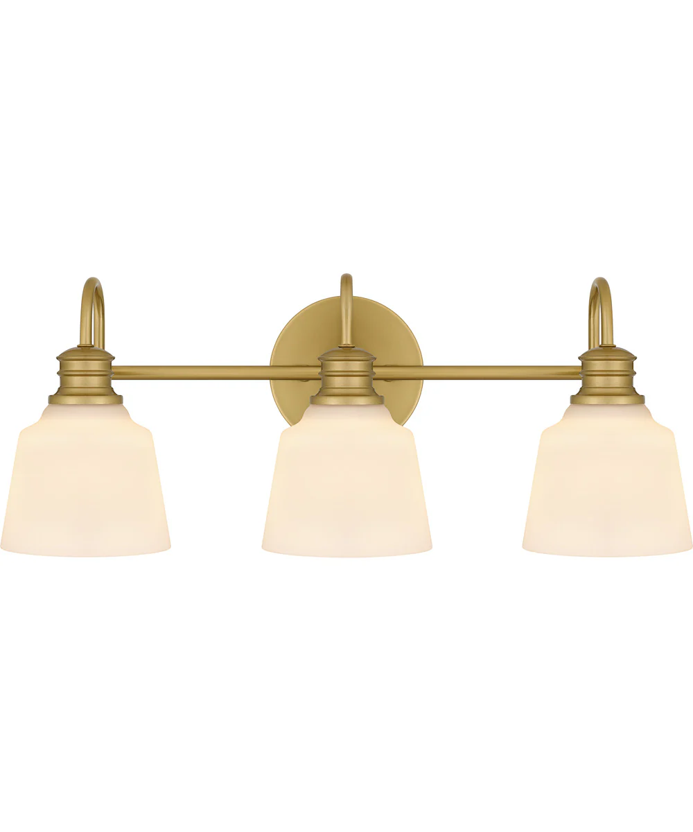 Hinton Large 3-light Bath Light Aged Brass