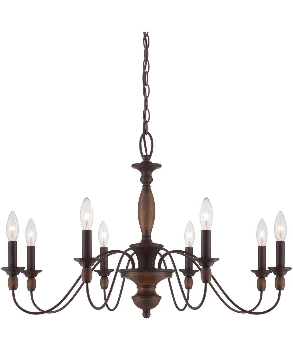 Holbrook 8-light Chandelier Tuscan Brown