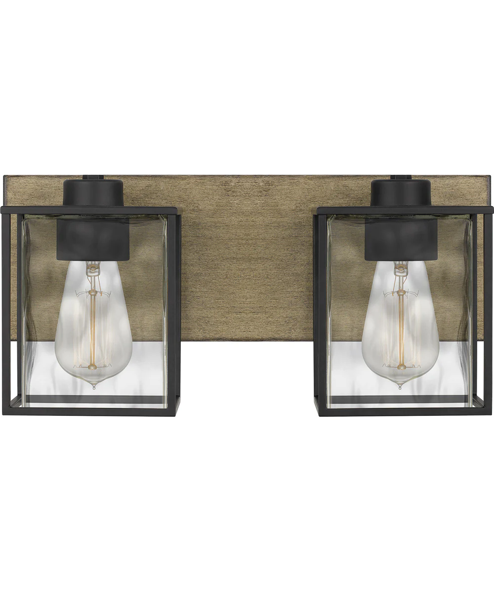 Holsten Medium 2-light Bath Light Matte Black