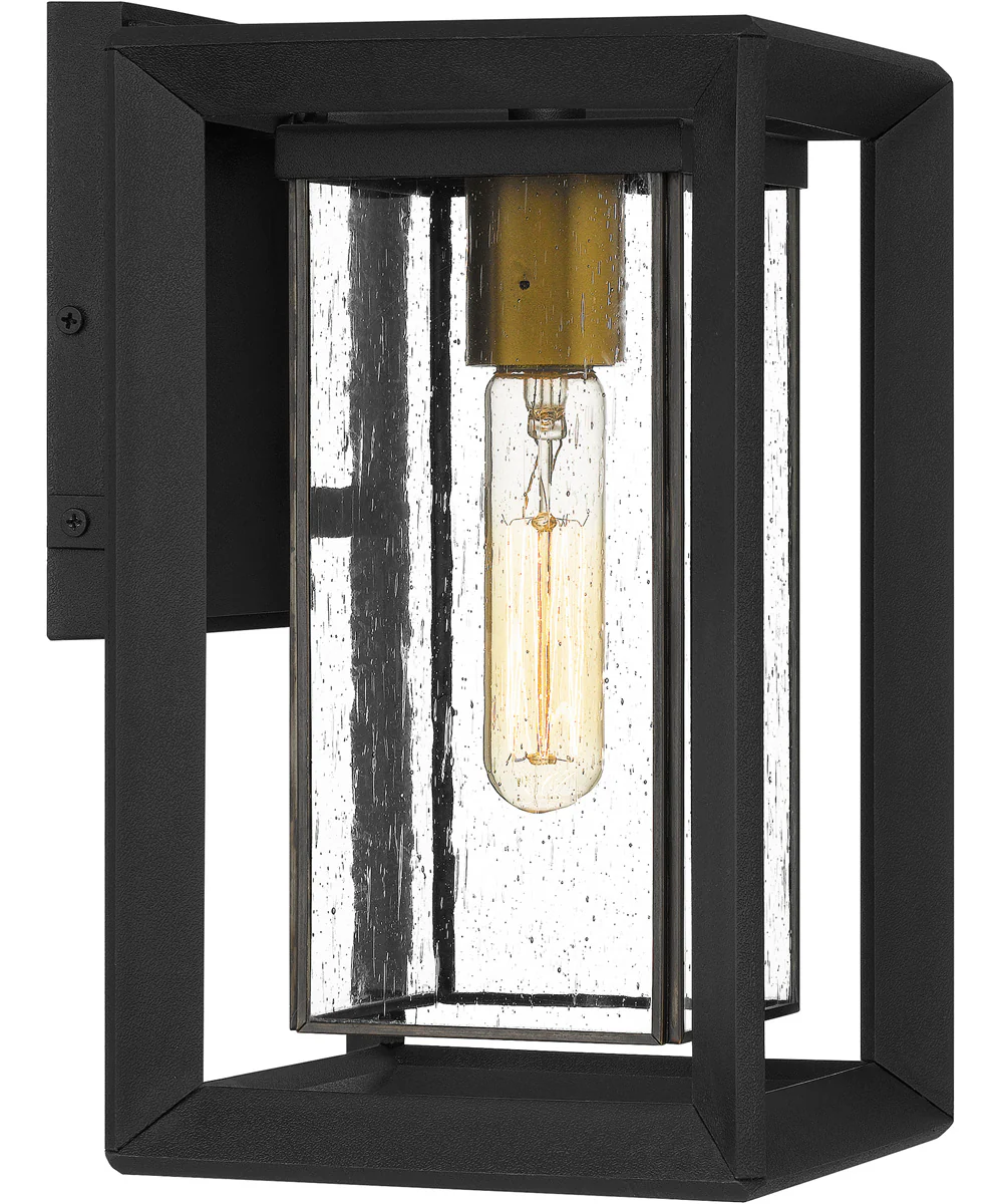 Infinger Medium 1-light Outdoor Wall Light Coastal Armour Earth Black - Image 2