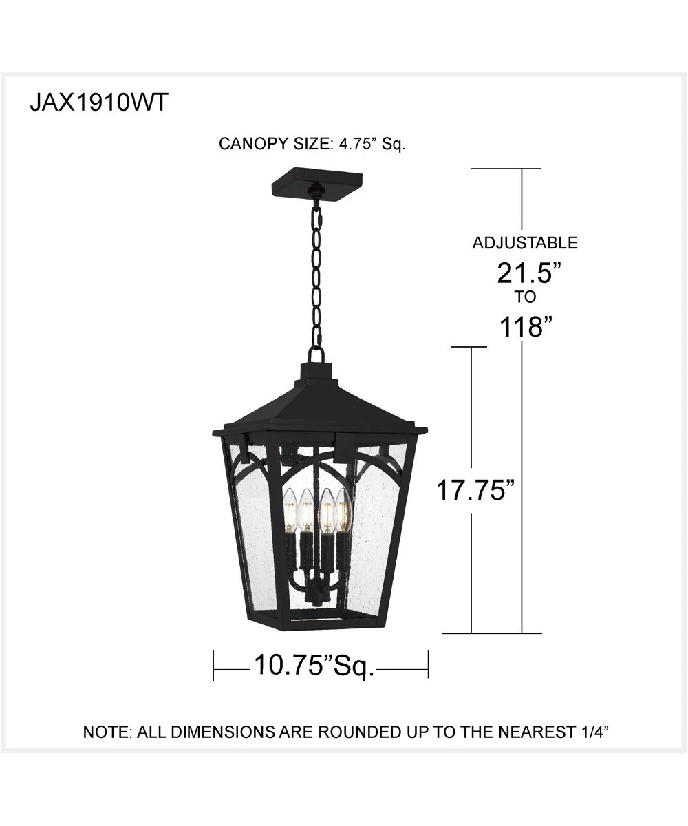 Jaxon 4-light Outdoor Pendant Light Western Bronze - Image 4