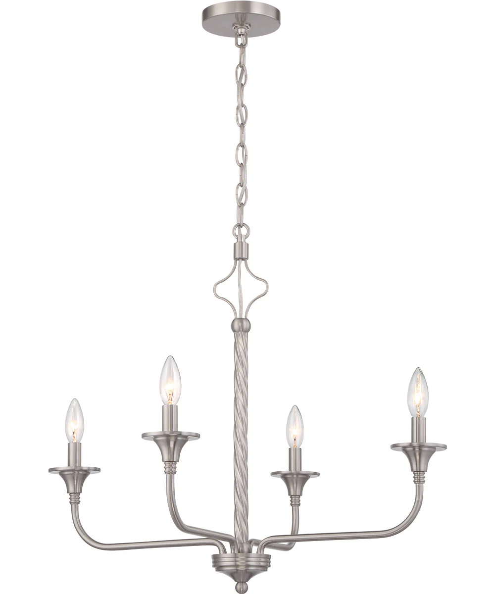 Jolenne 4-Light Chandelier Brushed Polished Nickel - Image 2