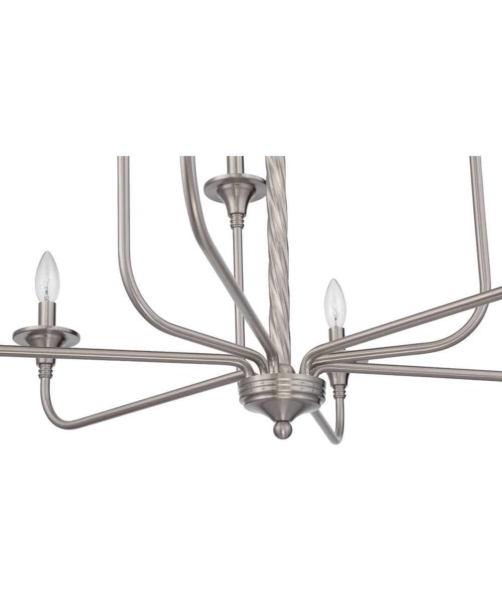Jolenne 8-Light Chandelier Brushed Polished Nickel - Image 6