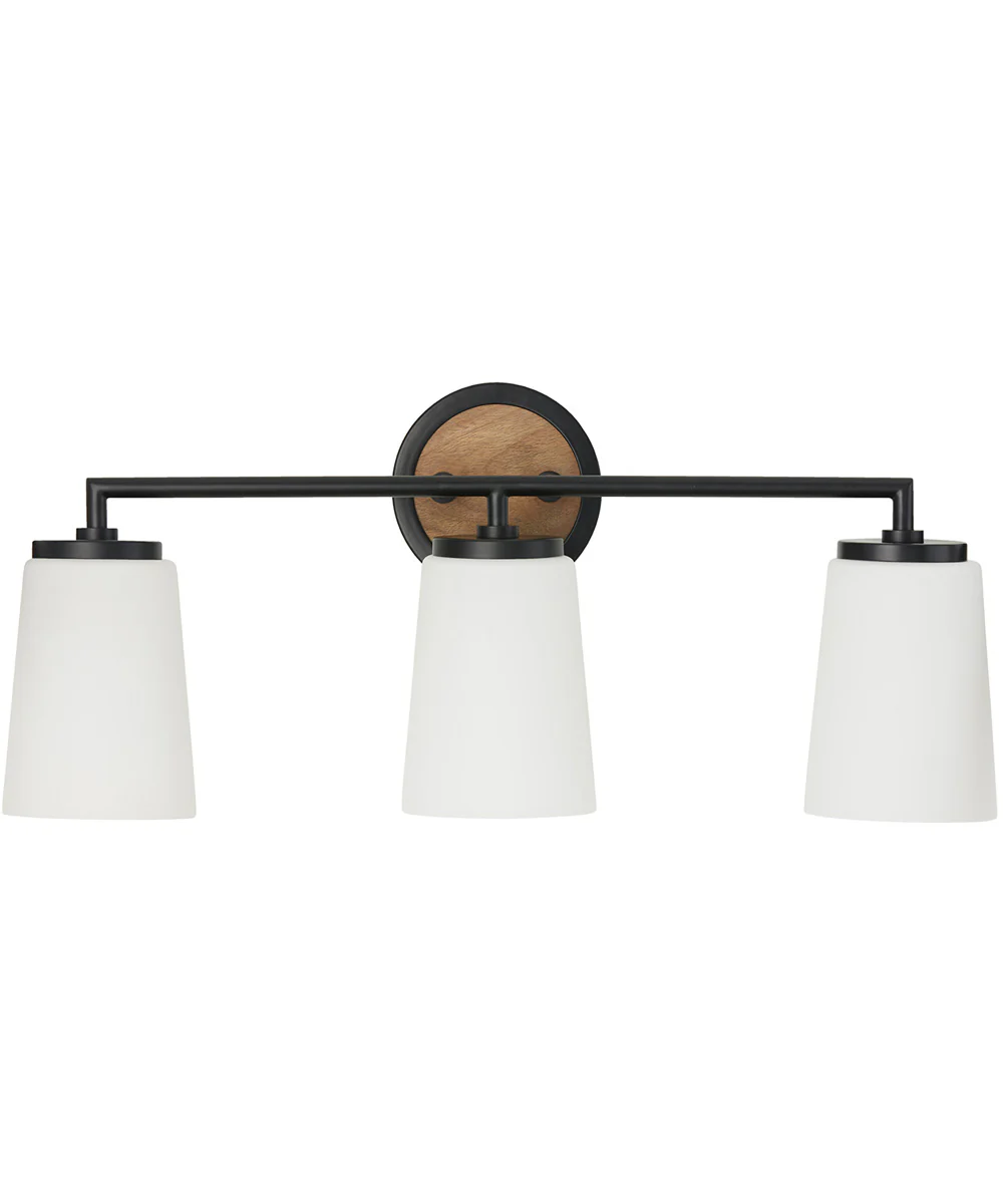 Jonah 3-Light Vanity Light Wood and Matte Black - Image 4