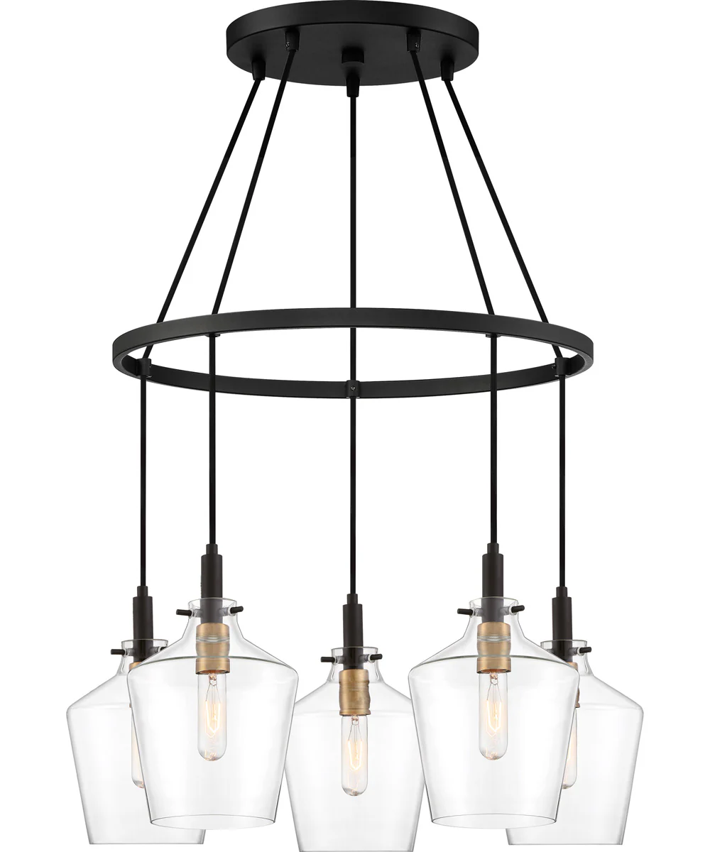 June 5-light Chandelier Earth Black - Image 2
