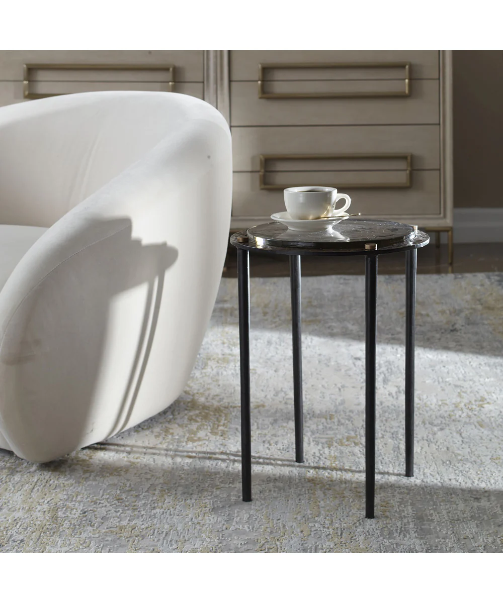 Kennington Round Glass Accent Table - Image 2