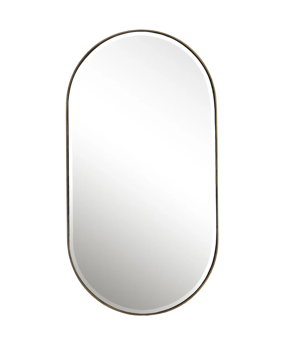 Lago Oval Gold Mirror