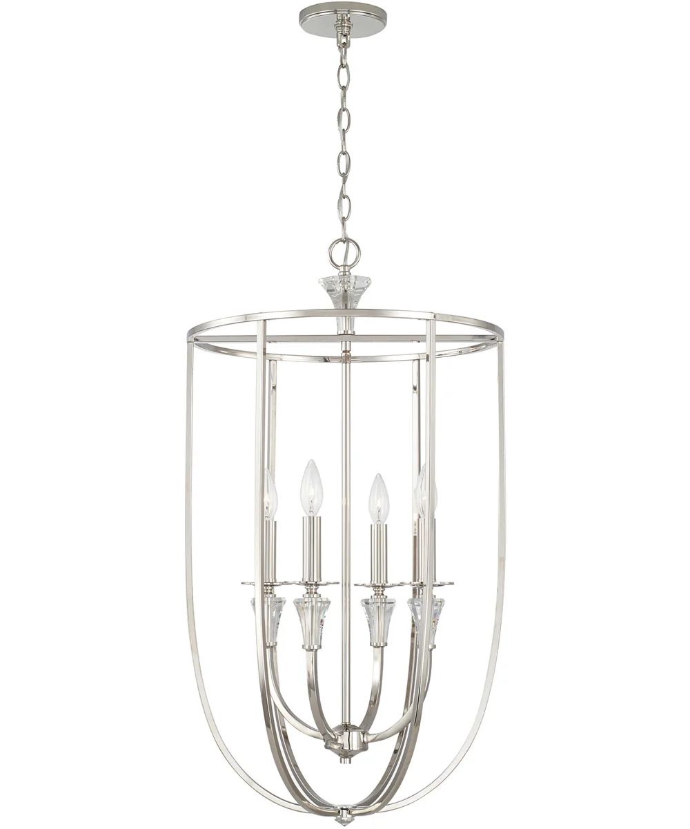 Laurent 4-Light Foyer Polished Nickel