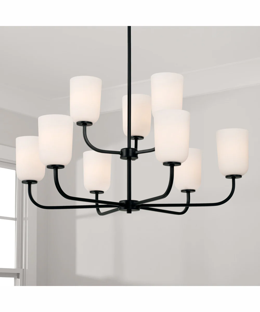Lawson 9-Light Chandelier Matte Black - Image 2