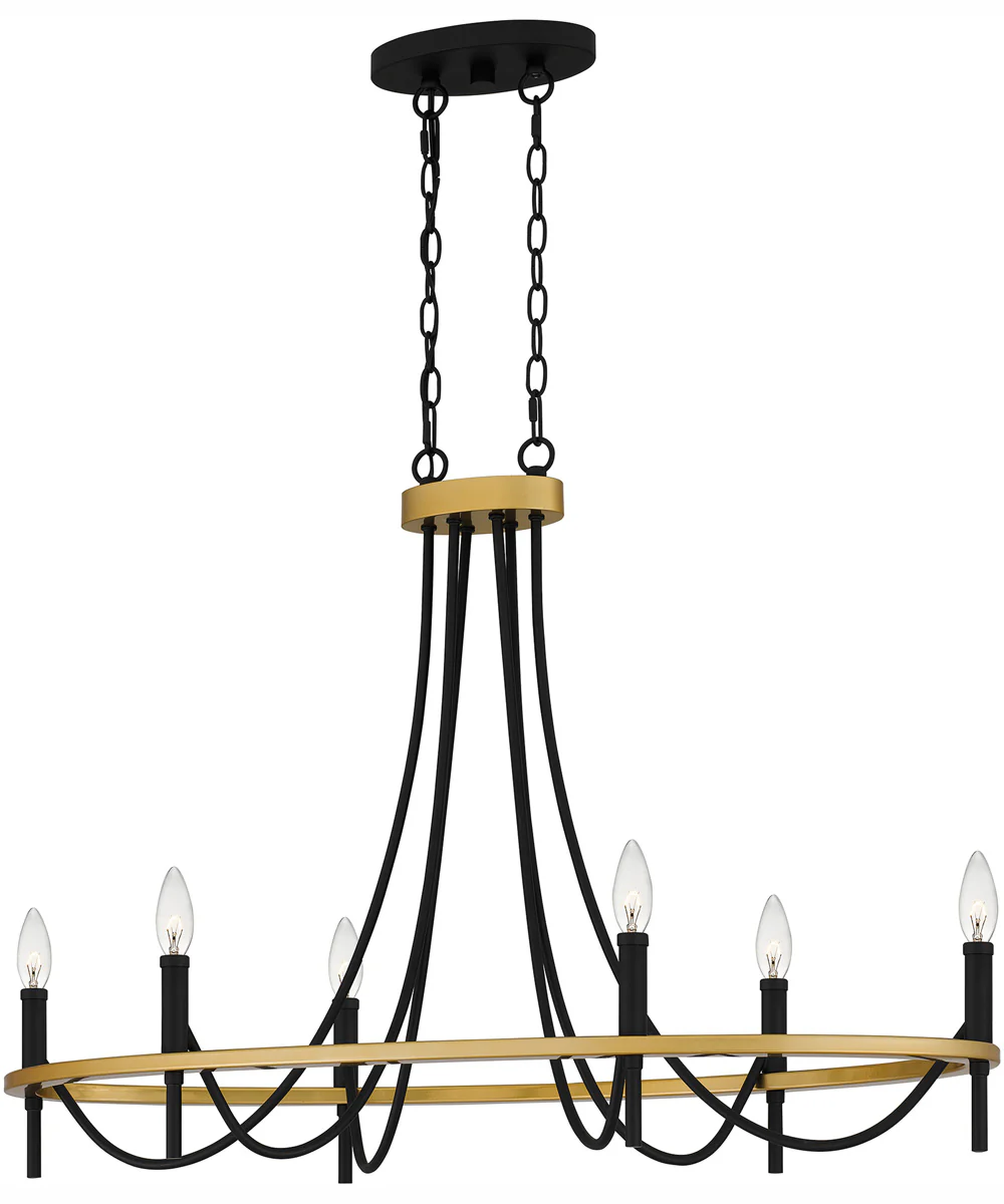 Legare Medium 6-light Island Light Matte Black - Image 2
