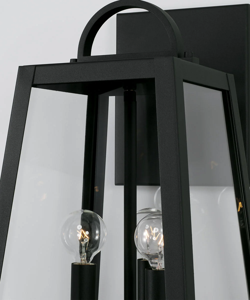 Leighton 3-Light Outdoor Wall-Lantern Rain or Shine - Black - Image 3