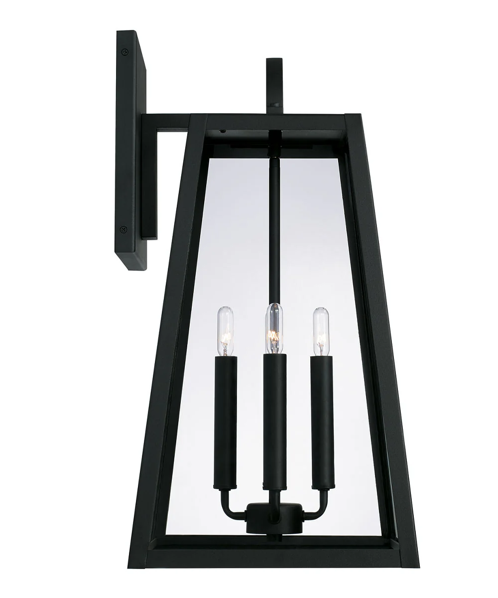 Leighton 4-Light Outdoor Wall-Lantern Rain or Shine - Black - Image 6