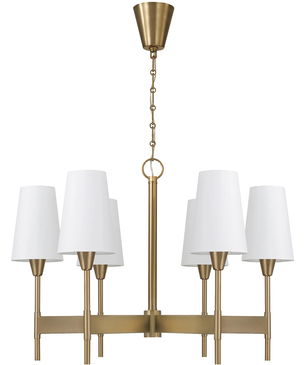 Leland 6-Light Chandelier Aged Brass