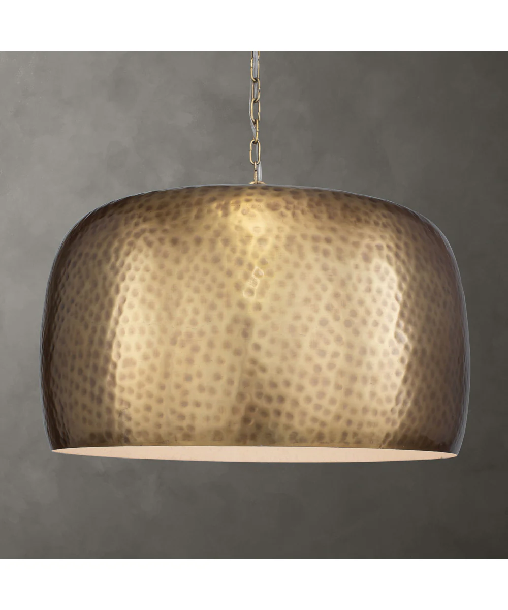 Lemont Hammered Brass 1 Light Pendant - Image 2