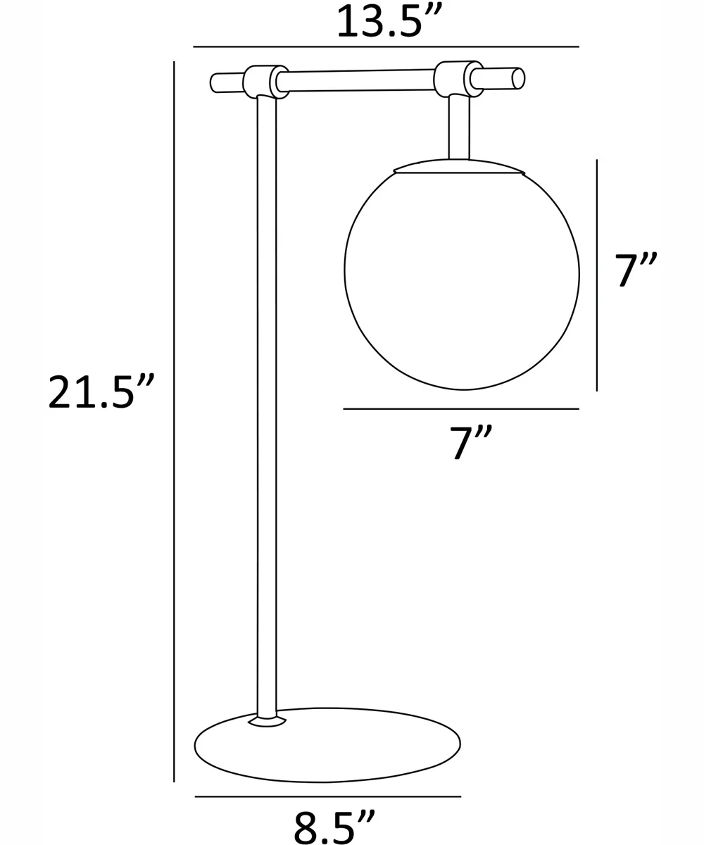 Lencho 1-Light Table Lamp Brushed Nickel/Smoke Glass Shade - Image 4
