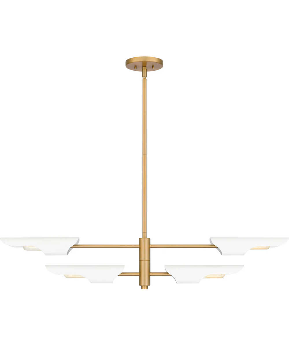 Leoni Medium 4-light Island Light Brushed Weathered Brass - Image 3
