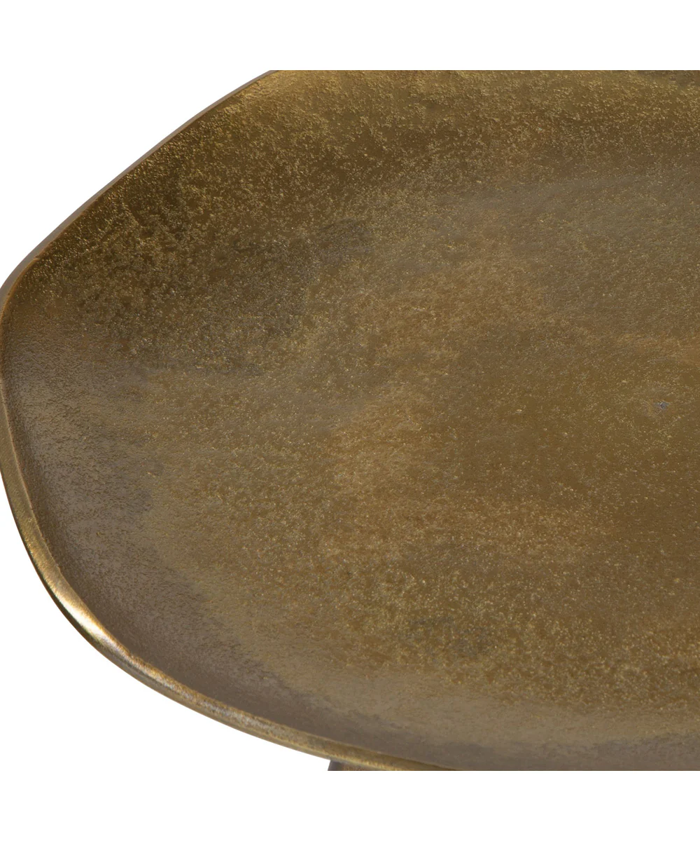 Lily Pad Antique Brass Accent Table - Image 5