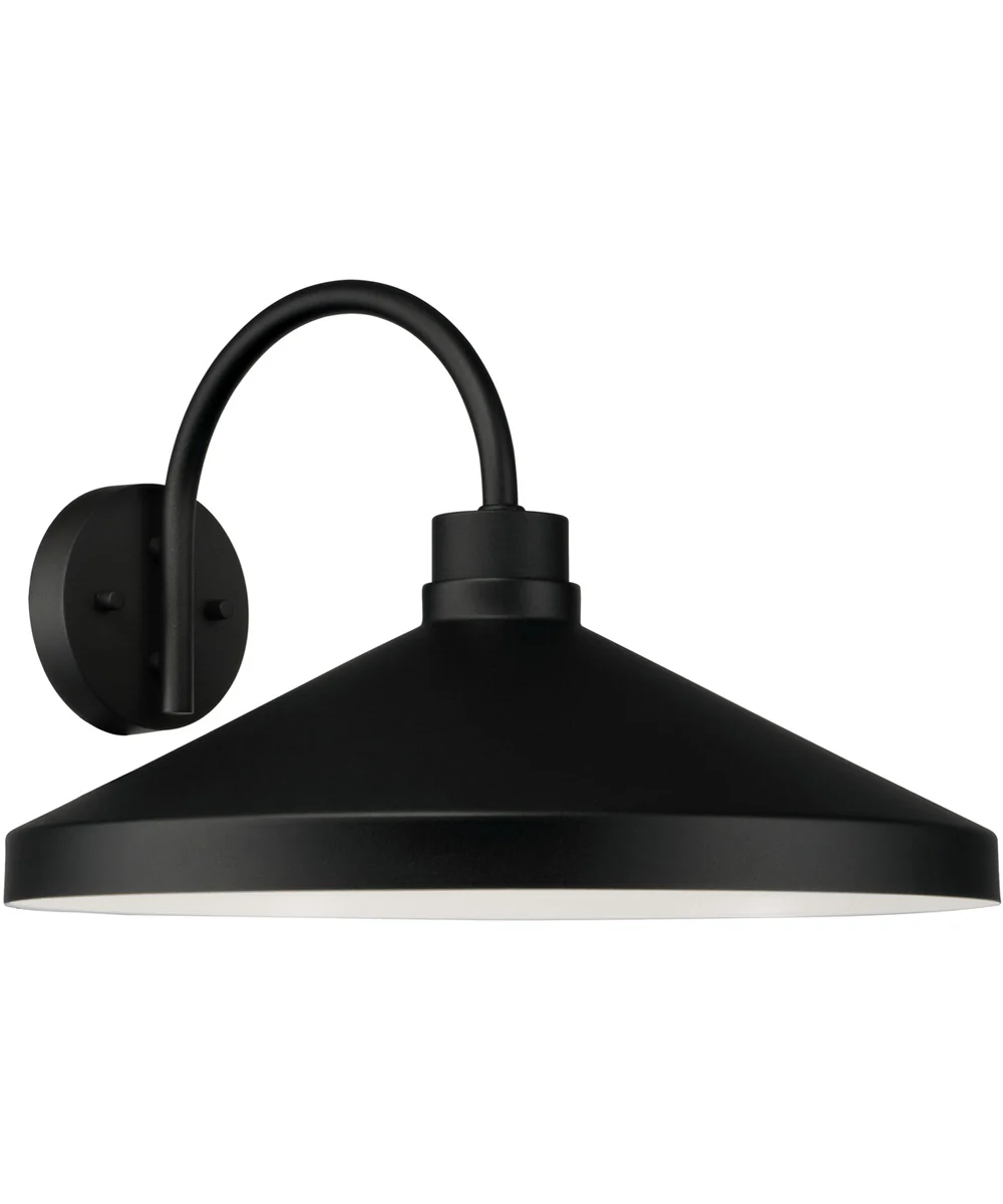 Lofton 1-Light Outdoor Wall-Lantern Black