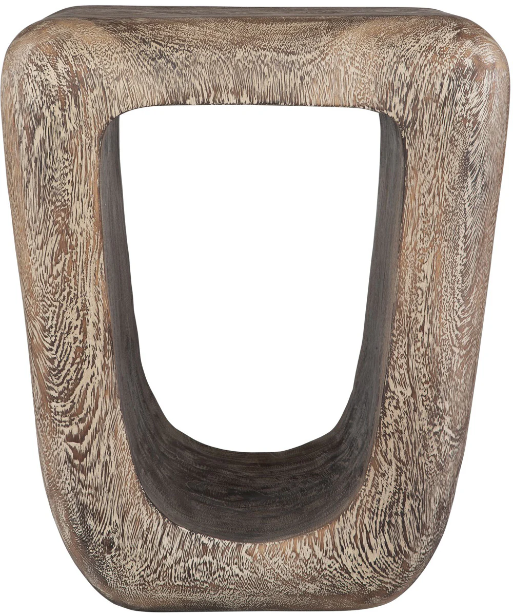 Loophole Bleached Wash Accent Stool - Image 9