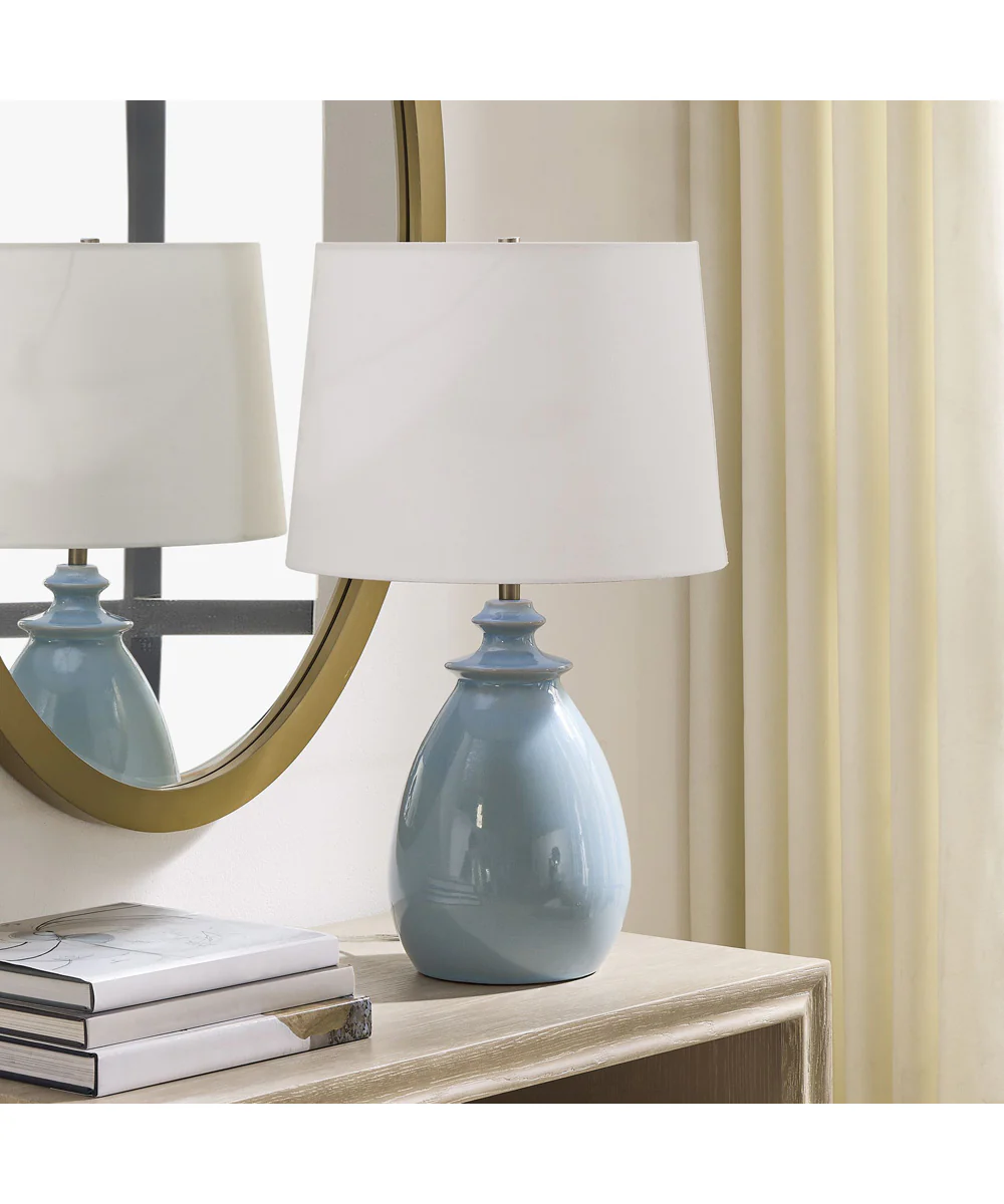 Lorene Light Blue Table Lamp - Image 3