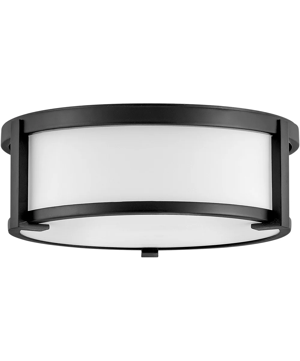 Lowell 2-Light Medium Flush Mount in Black
