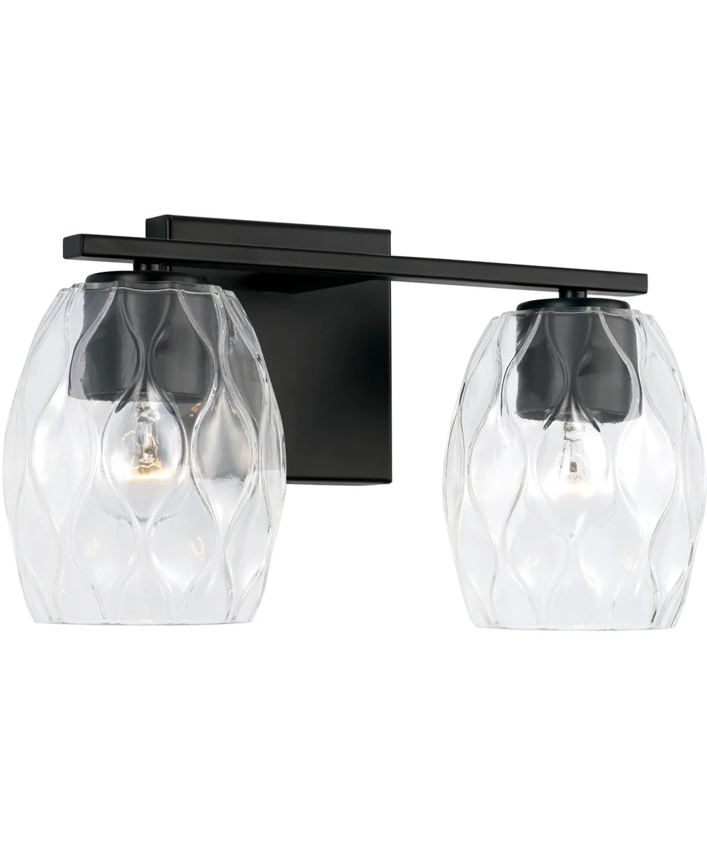 Lucas 2-Light Vanity Matte Black