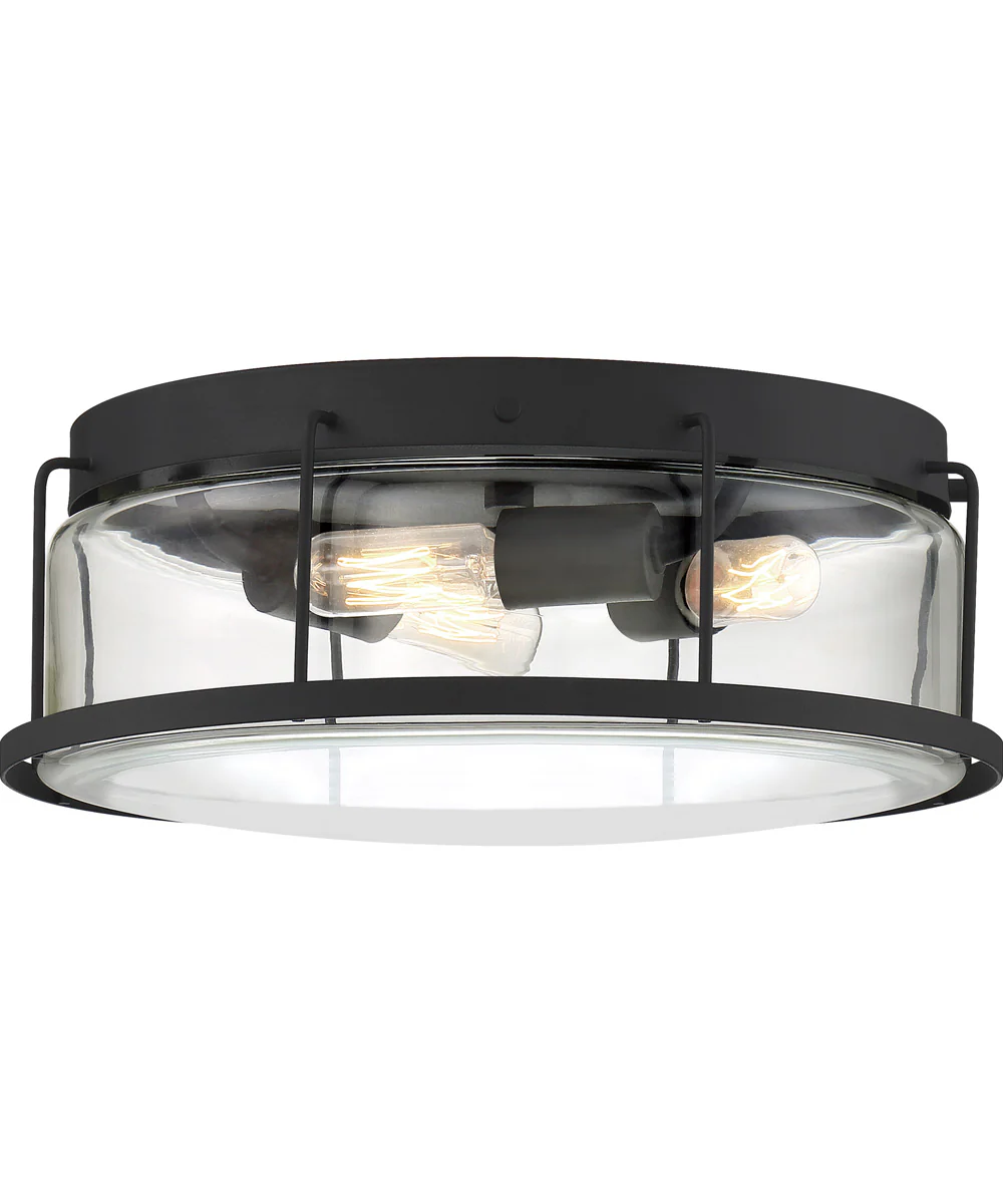 Ludlow Medium 3-light Flush Mount Earth Black - Image 2